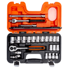 S240 1/2" Square Drive Socket Set with Metric Hex Profile and Ratchet