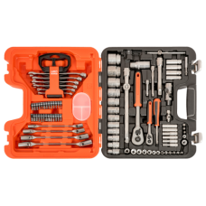 S910 - 1/4" and 1/2" Square Drive Socket and Deep Socket Set with Metric Hex Profile and Combination Spanner Set